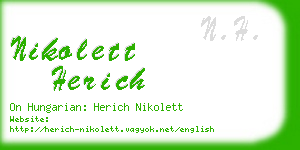 nikolett herich business card